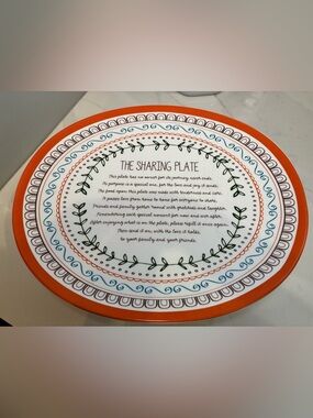 Michaels The Sharing Plate Harvest Giving Platter 10.5 Fall Thanksgiving
